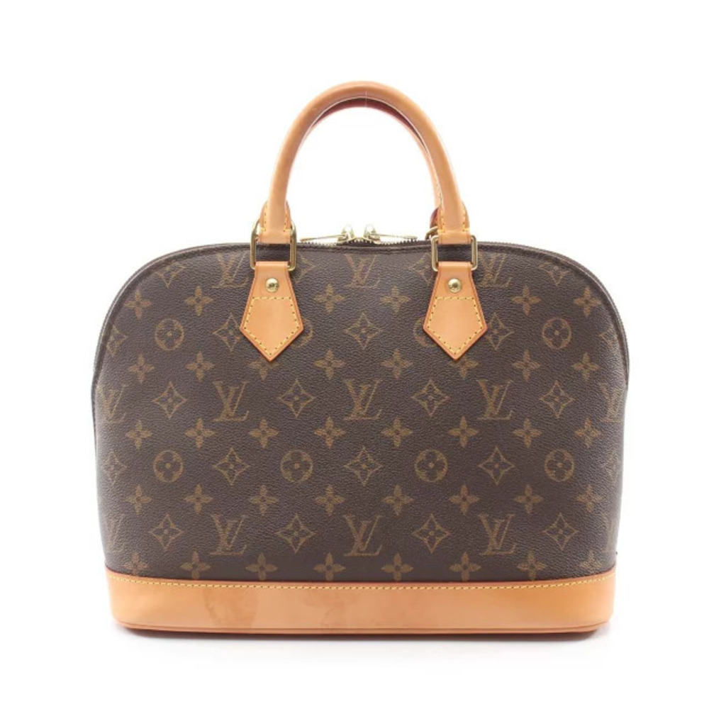 Louis Vuitton Alma handbag canvas leather Monogram brown